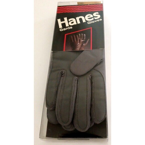 Vintage 1990 Hanes Mens Gloves Gray Size Medium Nylon Blend RARE in Original Box - Picture 2 of 11
